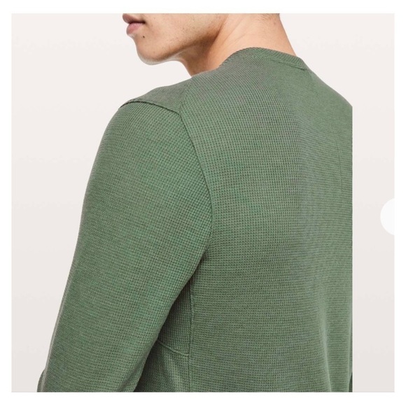 ❤️ LULULEMON Shift Stitch Henley Green Long Sleeve D9 - Picture 7 of 9